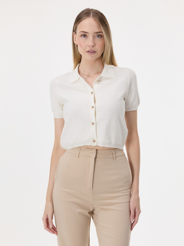 Orsay Cardigan pentru femei crem cu guler ORSAY