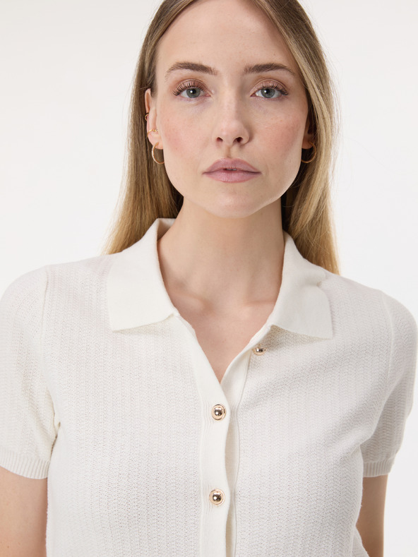 Orsay Cardigan pentru femei crem cu guler ORSAY