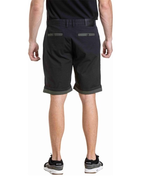 Meatfly Meatfly pantaloni scurți bărbătești Barry 2.0 Black / Army Green Ripstop