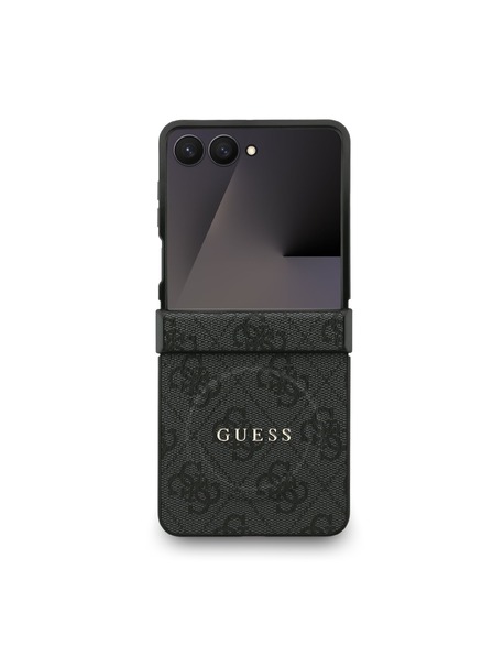 Guess Guess PU Leather 4G Colored Ring Magnetic Spate pentru Samsung Galaxy Z Flip 7 Black