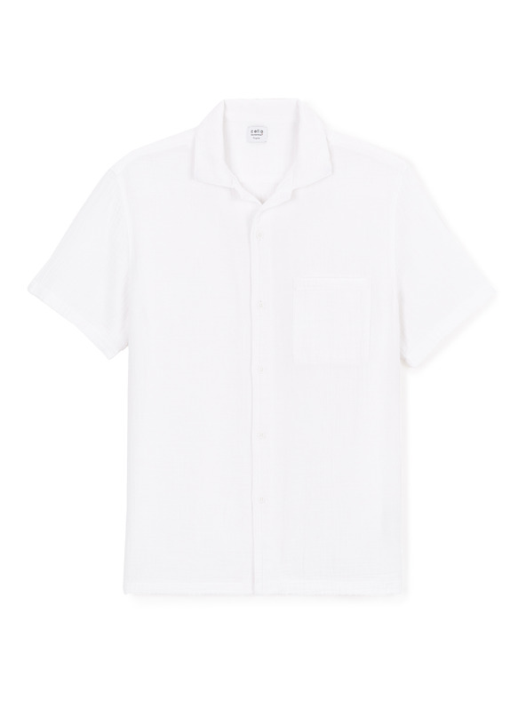 Celio Tricou alb pentru bărbați Celio Decolml