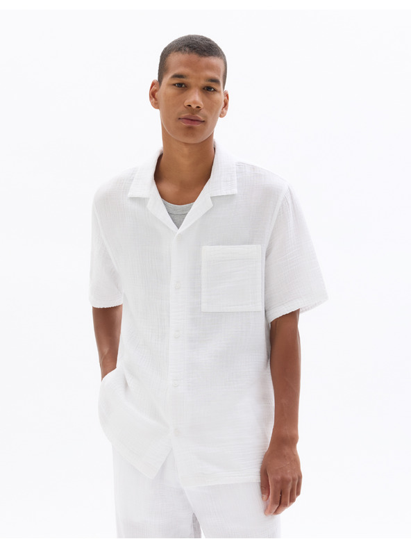 Celio Tricou alb pentru bărbați Celio Decolml