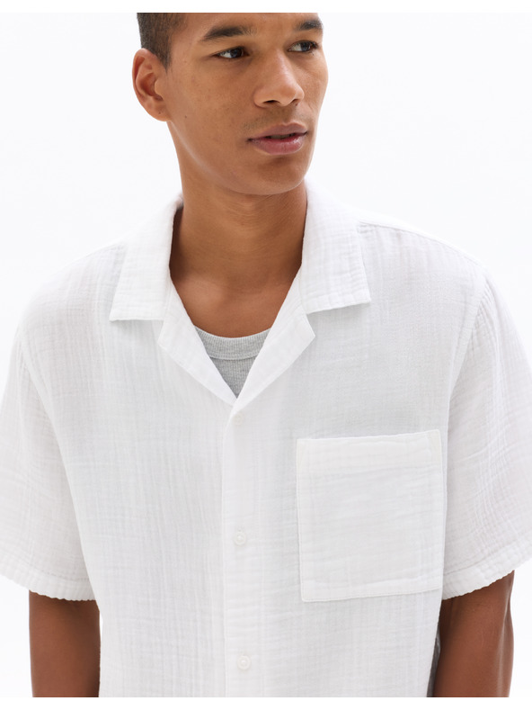 Celio Tricou alb pentru bărbați Celio Decolml