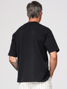 Ombre Clothing Tricou cu croială liberă pentru bărbați cu aplicație albine pe piept – fildeș V1 OM-TSCT-0275 Ombre Clothing