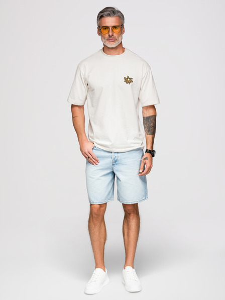Ombre Clothing Tricou "OM-TSCT-0275" – culoare crem Ombre Clothing
