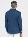 Ombre Clothing Sacou slim pentru bărbați SLIM din jersey cu structură fină – albastru V6 M165 Ombre Clothing