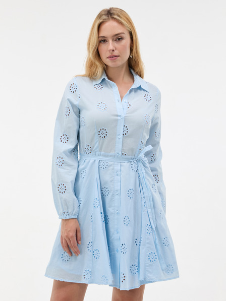 Orsay Rochie tip cămașă scurtă, cu croială evazată, albastru deschis ORSAY