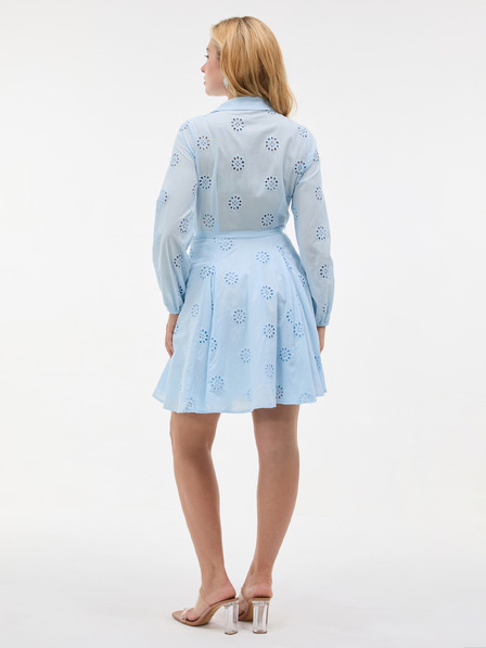 Orsay Rochie tip cămașă scurtă, cu croială evazată, albastru deschis ORSAY