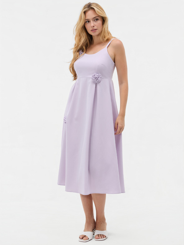 Orsay Rochie midi pentru femei cu croială evazată, pe bretele, mov ORSAY