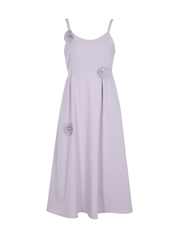 Orsay Rochie midi pentru femei cu croială evazată, pe bretele, mov ORSAY