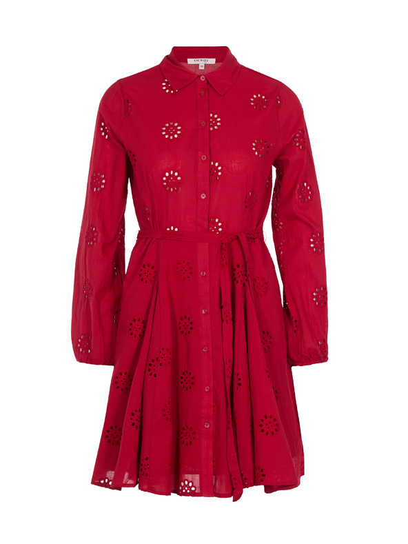 Orsay Rochie tip cămașă scurtă, cu croială evazată, roșu ORSAY
