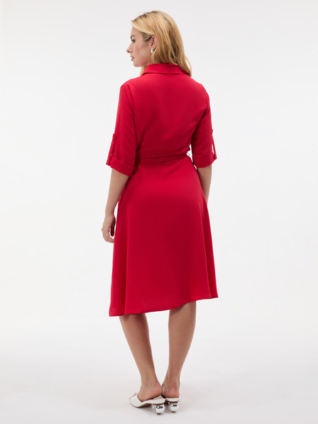 Orsay Rochie tip cămașă scurtă, cu croială evazată, roșu ORSAY