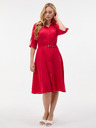 Orsay Rochie tip cămașă scurtă, cu croială evazată, roșu ORSAY