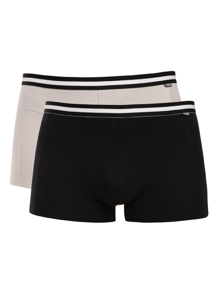 Bellinda Pachet dublu de boxeri din bumbac - 2x negru - gri