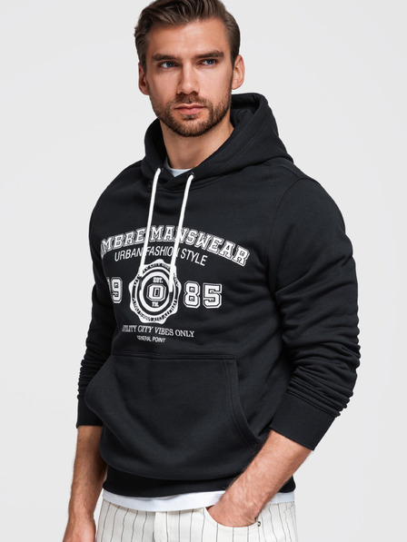 Ombre Clothing Hanorac tip cangur imprimat pentru bărbați - îmbrăcăminte Ombre