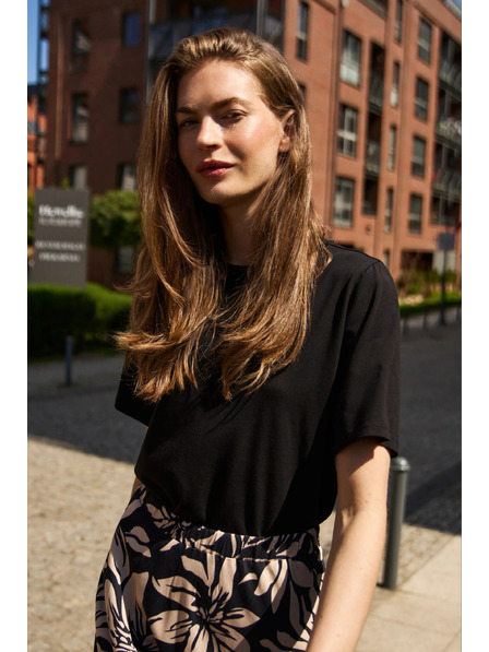 Moodo Tricou din bumbac negru Moodo