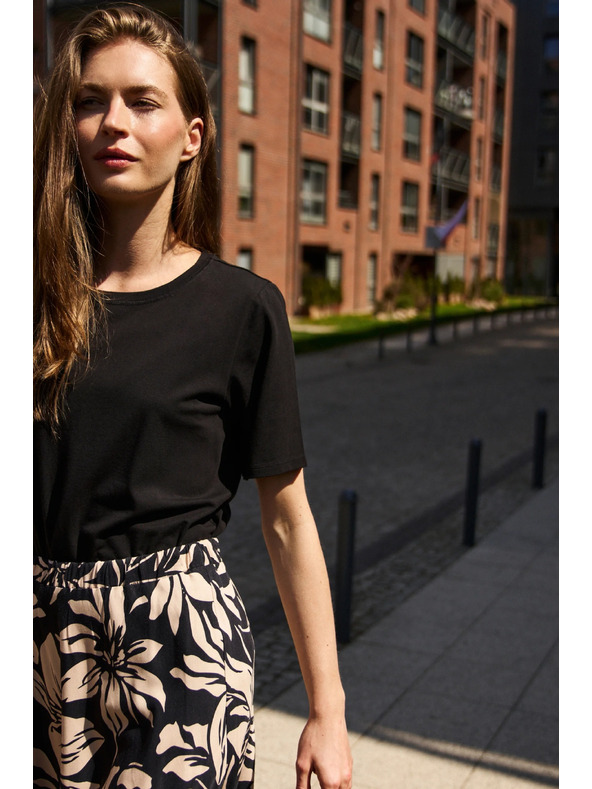 Moodo Tricou din bumbac negru Moodo