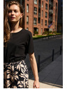 Moodo Tricou din bumbac negru Moodo