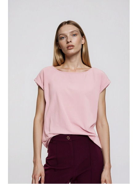 Moodo Tricou neted roz Moodo