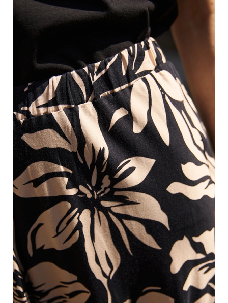 Moodo Fustă midi cu model floral albastru închis Moodo