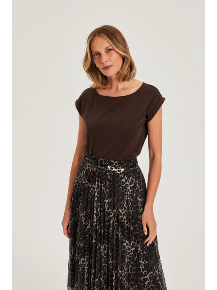 Moodo Tricou neted maro Moodo