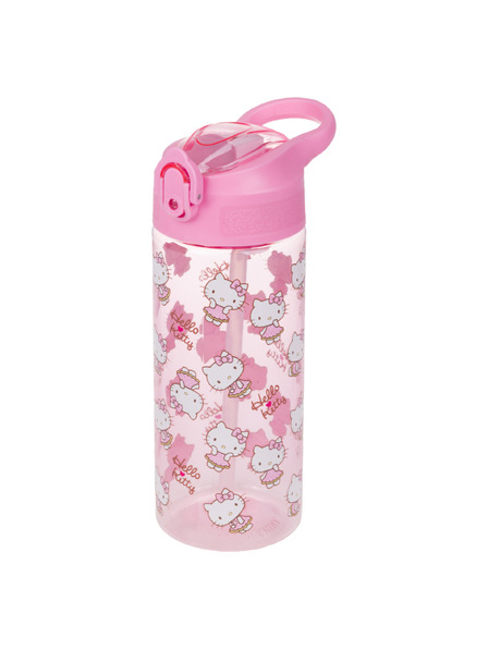 BAAGL  BAAGL Sticlă pentru băut din Tritan cu pai Hello Kitty Sweet Leopard, 500 ml
