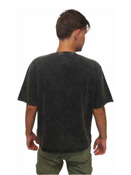 Meatfly Meatfly tricou unisex Big Shock Krajdos Black Acid Wash