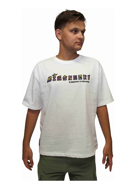 Meatfly Meatfly tricou unisex Big Shock Krajdos White
