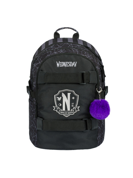 BAAGL  Black 3 SET Skate Wednesday Nevermore: rucsac, penar, geantă Baagl