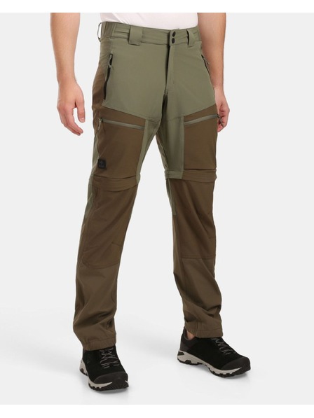 Kilpi Pantaloni outdoor detașabili pentru bărbați Kilpi HOSIO-M Kaki