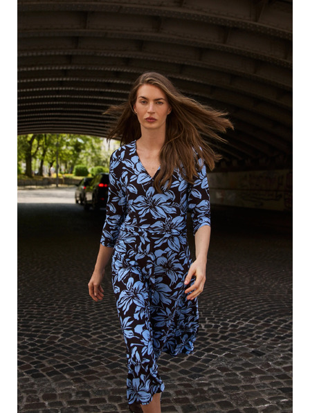 Moodo Rochie midi cu tipar floral maro Moodo