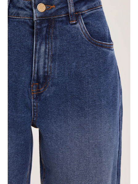 Moodo Jeans mom fit albastru închis Moodo