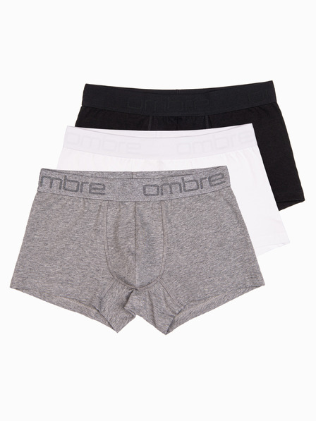 Ombre Clothing Boxeri bărbătești din bumbac cu logo – 3 bucăți în mix V2 U532 Ombre Clothing