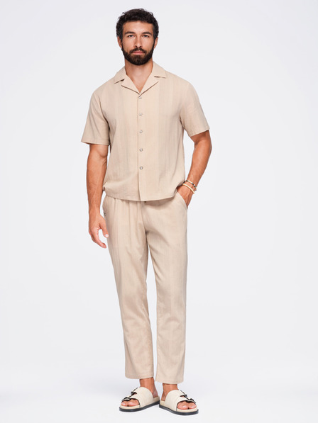 Ombre Clothing Pantaloni OM-PACP-0312 – culoare cafea Ombre Clothing
