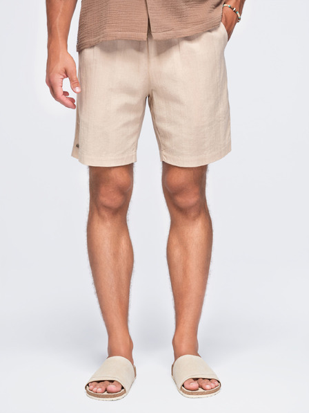 Ombre Clothing Pantaloni scurți din bumbac structurat pentru bărbați – bej deschis V1 OM-SRCS-0209 Ombre Clothing