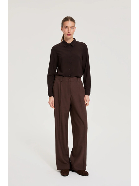 Moodo Pantaloni eleganți maro Moodo