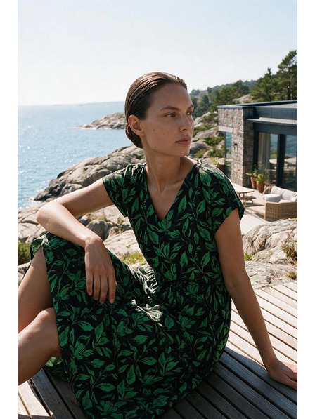Moodo Rochie midi lungime verde Moodo