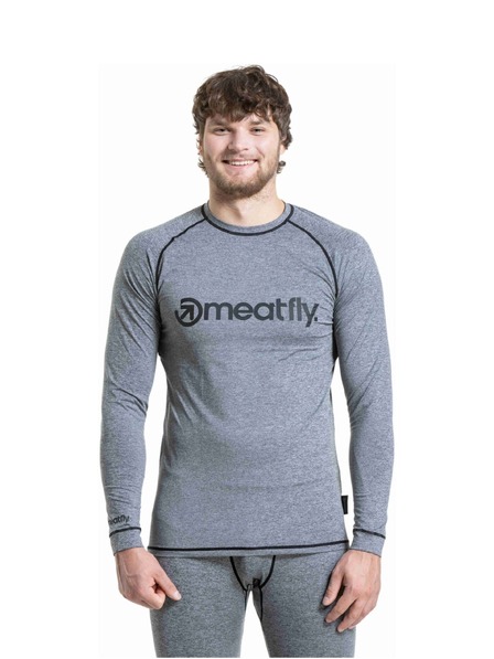 Meatfly Meatfly tricou termic pentru bărbați Avery Charcoal Heather