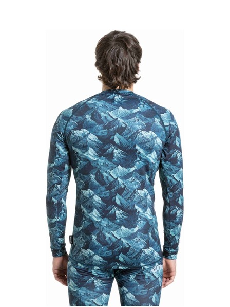 Meatfly Meatfly tricou termic pentru bărbați Avery Green Mountains