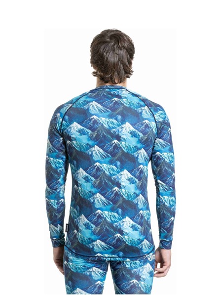 Meatfly Meatfly tricou termic pentru bărbați Avery Blue Mountains