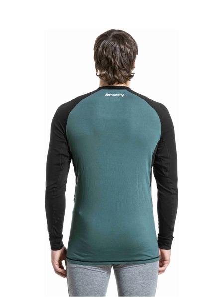 Meatfly Tricou barbati merino Meatfly Carl Black / Botanical