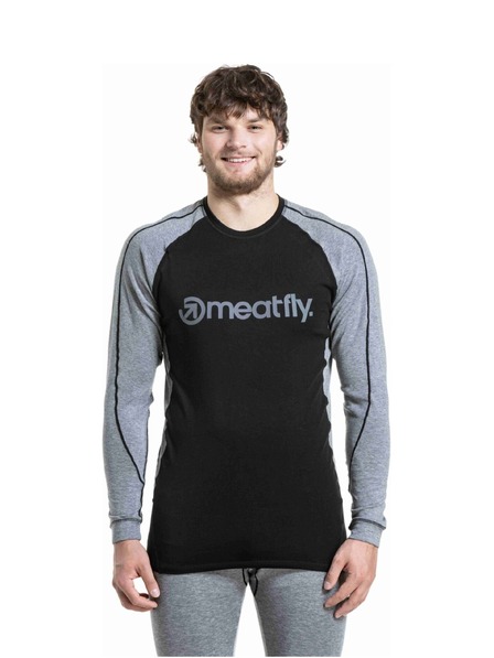 Meatfly Tricou barbati merino Meatfly Carl Charcoal Heather