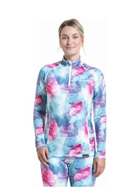 Meatfly Tricou dama termic Meatfly Esme Pink Flowers
