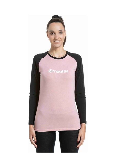 Meatfly Tricou dama merino Meatfly Grace Rose / Black
