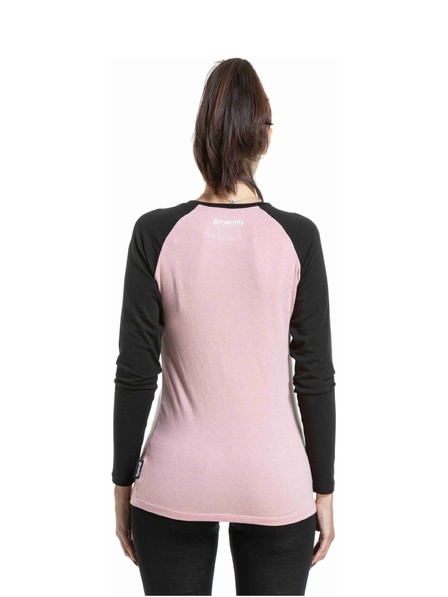 Meatfly Tricou dama merino Meatfly Grace Rose / Black