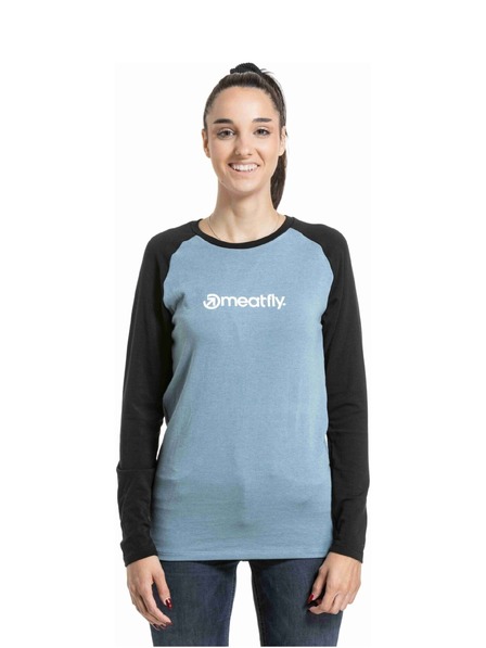 Meatfly Tricou dama merino Meatfly Grace Cloud / Black