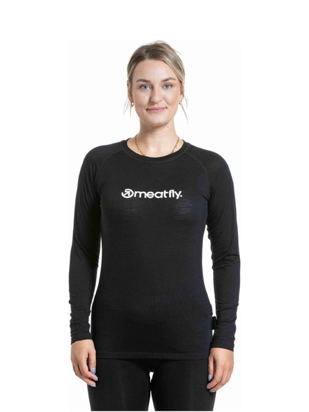 Meatfly Tricou dama merino Meatfly Lacey Black