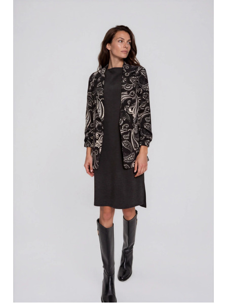 Moodo Sacou cu model paisley negru Moodo