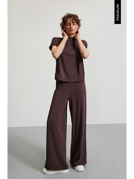 Moodo Pantaloni de trening cu adaos modal maro Moodo