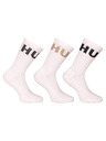 HUGO Set de trei - ciorapi HUGO înalți albi